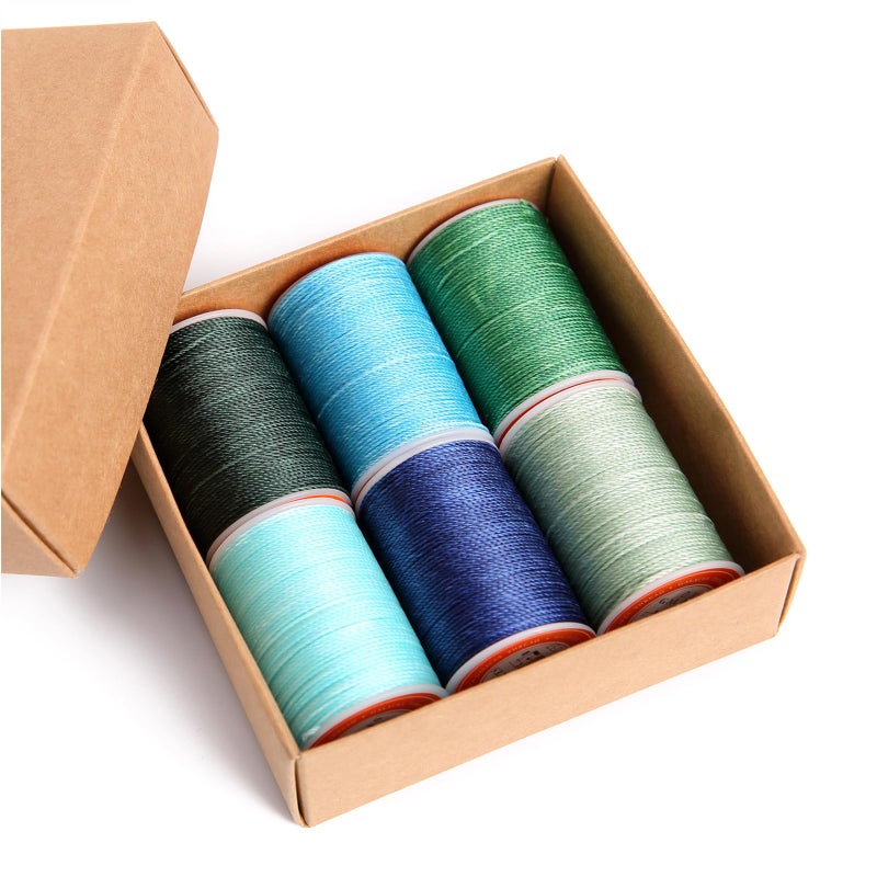FANDOL Waxed Polyester Cord Wax-Coated Strings Waterproof Round Wax Coated Thread for Braided Bracelets DIY Accessories or Leather Sewing (Series 2) - Image 2